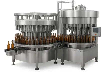 glass filling machine for beverage production